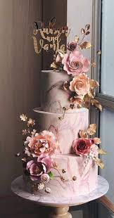 79 Wedding Cakes That Are Really Pretty Painted Wedding Cake Wedding Cake Decorations Pretty Wedding Cakes