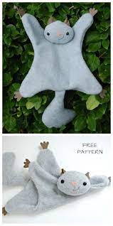 Diy Flying Squirrel Lovey Free Sewing Pattern Tutorial Sewing Stuffed Animals Lovey Sewing Pattern Stuffed Animal Patterns