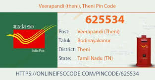 Pin Code Veerapandi Theni Post Office Theni Tamil Nadu India