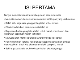 Kerangka karangan ini dibuat dengan bertujuan untuk memudahkan penulis dalam membuat sebuah tulisan. Kepentingan Sungai Ppt Download