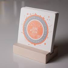 Colourful A Letterpress Desk Calendar Beautiful Desk Calendars Letterpress Calendar Design