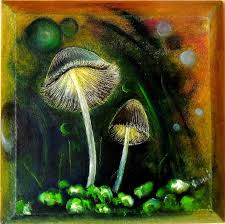 Magic mushrooms are scattered around the world. Magic Mushroom 2 Painting By Ildiko Csegoldi Decsei