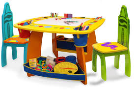 Crayola Kids 3 Piece Arts And Crafts Table And Chair Set Kids Wooden Table Wooden Childrens Table Kids Table Chair Set