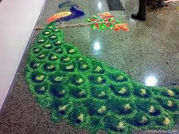 13 Amazing Peacock Rangoli Designs Rangoli Are Decorative Designs Using Rice Sand Or Flower Petals In Ind Peacock Rangoli Rangoli Designs Rangoli Patterns