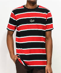 Camiseta roja se ve bien, pero la combinación se ha vuelto difícil. Dgk Grand Camiseta Roja Verde Y Negra Zumiez