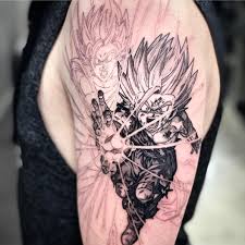 Dragon ball z tattoo designs. Soular Tattoo Check Out This Rad Dragon Ball Z Piece In Progress By Abraham Jude Tattooer We Can T Wait To See This One All Finished Up Abe Is Keen