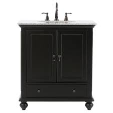 Add a touch of glamor and elegance to your interiors with these 24 inch black bathroom vanity available at alibaba.com. Home Decorators Collection Newport 31 In W X 21 1 2 In D Bath Vanity In Black With Granite Vanity Top In Gray 9085 Vs31h Bk The Home Depot Black Vanity Bathroom Granite Vanity Tops
