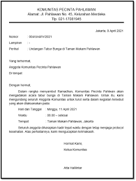 Kegiatan rapat tersebut tidak akan dapat berjalan jika tidak ada pemberitahuan terlebih dahulu. Contoh Surat Undangan Resmi Acara Tabur Bunga Di Taman Makam Pahlawan Osnipa