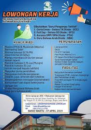 Loker untuk anak sekolah daerah majalengka / lowongan kerja badan pendapatan daerah provinsi dki jakarta : Lowongan Guru Pengampu Tahfizh Informasi Rodja