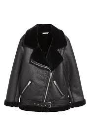 Oversized Biker Jacket Black Faux Leather Ladies H M Us Fur Leather Jacket Biker Jacket Outfit Fashion
