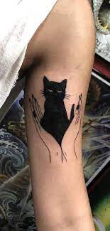 Top 39 Cat Tattoo Designs For Cat Lovers 2021 Hairstylesofwomens Com Black Cat Tattoos Cat Tattoo Designs Cat Tattoo