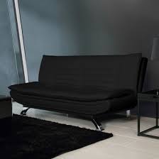 Fredriks Sofa Bed Faith 2 Seater Black Synthetic Leather 196x91x102 Cm Sofa Bed Canape Sofa Bed