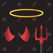 Submitted 6 years ago by feedingmydreams. Devil Horns And Angel Halo Devil And Angel Horn And Halo Demon Royalty Free Cliparts Vectors And Stock Illustration Image 59032890