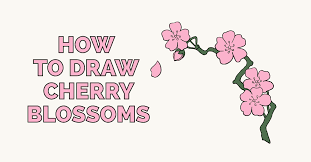 Cherry blossom art blossom trees spring activities art activities children activities spring tree spring flowers tree crafts flower crafts. How To Draw Cherry Blossoms Really Easy Drawing Tutorial Cherry Blossom Drawing Drawing Tutorial Easy Drawing Tutorial