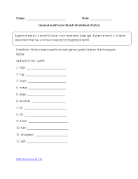 General And Precise Words Ela Literacy W 7 3d Writing Worksheet Transition Words Worksheet Writing Worksheets Transition Words