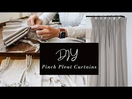 Diy Pinch Pleat Curtains Youtube
