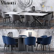 3d Minotti Table And Chair Free Download In 2020 Dining Table Setting Table Table And Chairs