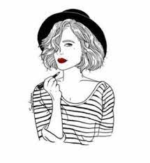 Black and white cat line drawing. Black And White Cute And Draw Image 3610687 On Favim Com