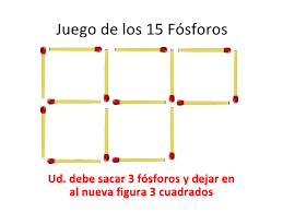 Descubre los mejores ✅ juegos de matemáticas para secundaria ✅ para que puedas mejorar tu ingenio. Juego De Los 15 Fosforos