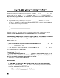 Read instructions carefully before completing this form. Free Employment Contract Standard Employee Agreement Template