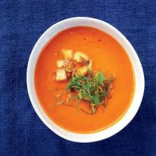 Top this tomato basil soup with freshly grated parmesan. Warming Soups Tomato Soup Recipes Chunky Tomato Soup Recipe Soup Recipes