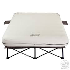 Queen Airbed Cot With Side Tables Coleman 2000012376 Pads Cots Air Beds Camping World Air Mattress Camping Camping Mattress Air Bed