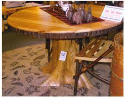 Amish Rustic Dining Table 48 Round Tree Trunk Stump Root Base Cabin Lodge New Wood Dining Table Rustic Dining Table Rustic Round Dining Table