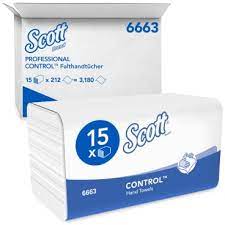 Kimberly-Clark Papierhandtücher Scott, V-Falz, 22 X 32 Cm 1 Karton = 15  Päckchen À 212 Tücher