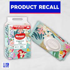 Two batches of huggies baby wipes have been recalled over bacteria concerns. 9 News Product Recall Huggies Baby Wipes Packaged With A Little Mermaid Design Are Being Taken Off Shelves Across The Country Sold Exclusively At Woolworths Stores The Wipes Are Being Recalled