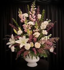 Order a fresh fruit basket, chocolate, balloons or flowers for everyone on your shopping list. Classic Pink And White Funeral Spray In Saint Louis Mo Always In Bloom