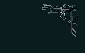 Circuit Illustration Heart Circuits Minimalism 720p Wallpaper Hdwallpaper Desktop Fotografi Kreatif Desain Grafis Desain