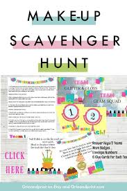 Birthday Party Games For Girls Makeup Scavenger Hunt Spa Party For Girl Makeup Party Etsy Birthday Party For Teens Slumber Party Games Girls Party Games