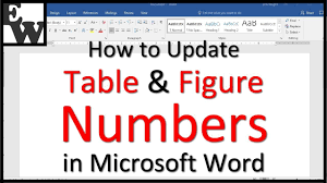 How To Update Table And Figure Numbers In Microsoft Word Words Microsoft Word Microsoft
