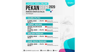 Berikut adalah jadwal misa setelah dilakukan penyesuaian dengan kebijakan new normal. Jadwal Misa Pekan Suci 2020 Youtube