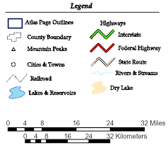 Eureka County Nevada Map Atlas Legend