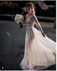 Luxury Sparkle Wedding Dresses Long Sleeve Bridal Gowns Vestido De Novia In 2020 Sparkle Wedding Dress Wedding Dress Long Sleeve Long Sleeve Bridal Gown
