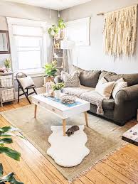 A St Louis Rental House Is A Modern But Bohemian Cozy Cottage Small Apartment Living Room Modern Bohemian Living Room Modern Eclectic Living Room