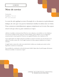 En cas decart de conduite du salarie ou de non respect volontaire ou involontaire des horaires de travail par ce dernier. Note De Service Exemple Word