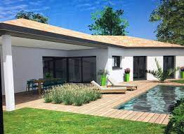 Avancee De Toit Coin Salle A Manger Maison Plein Pied Contemporaine Modele Maison Moderne Modele Maison