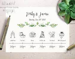Wedding Timeline Printable Wedding Itinerary Template Green Weekend Itinerary Destination Wedd Calendrier De Mariage Invitation Mariage Idee Faire Part Mariage