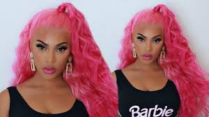 Just get blonde hair and dye it pink( with a weave, get the pink wavy hair and separate them into sections. Nicki Minaj Good Form Inspired Hair Makeup Tutorial Youtube
