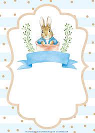 Free Printable Watercolor Peter The Rabbit Baby Shower Invitation Templa Rabbit Baby Shower Invitations Rabbit Baby Shower Baby Shower Invitation Templates