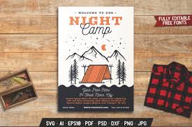 ✓ free for commercial use ✓ high quality images. Summer Night Camping Flyer Svg Template Adventure Card Dxf 797689 Card And Invites Design Bundles