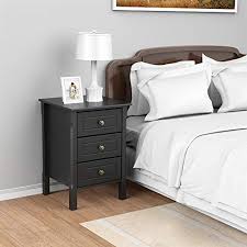 South shore black contemporary nightstand reg. Yaheetech 3 Drawers Nightstand Tall End Table Storage Wood Cabinet Deal Furniturev Com