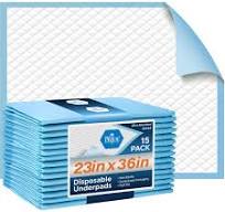 MED PRIDE Disposable Chux Pads 23in X 36in, Super Absorbent Bed Pads for  Incontinence, Underpads for Adults, Kids, Pets (50 Count (Pack of 1) ...