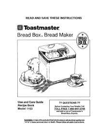 And talk to one of toastmaster's bread if you do so, the bread may not mix or bake correctly and the breadmaker may be damaged.the maximum amount of flour to be used for the. Fillable Online O Toastmaster Bread Machine Digest Fax Email Print Pdffiller
