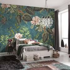 Papier Peint Panoramique Fleurs Chambre Tapisserie Tete De Lit Muraem Tete De Lit Papier Peint Papiers Peints Tendance Tete De Lit Tapisserie
