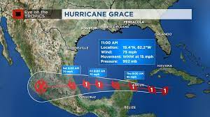 Grace reaches category 1 hurricane strength as it nears mexico. Mtibnrif9yjn6m