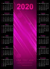 Calendar 2020 Template Ai Calendar 2019 Template Calendar Template Calendar Poster