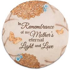 Light Your Way Memorial In Remembrance Of My Mother S Eternal Light And Love Floral Butterfly Garden Stone 10 Round Walmart Com In 2020 Memorial Garden Stones In Remembrance Of Me Memorial Garden